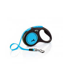 FLEXI New Neon S Tape 5 m blue guinzaglio automatico