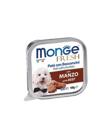 MONGE Fresh paté 100 g - manzo