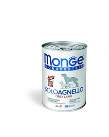MONGE Monoprotein Solo Dog  Agnello 400 g