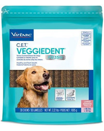 VIRBAC Veggiedent Fresh L (>30 kg) snack per cani 15 pz.