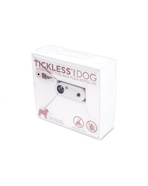 TICKLESS Mini Dog Repellente a ultrasuoni per zecche e pulci per cani di piccola taglia Bianco