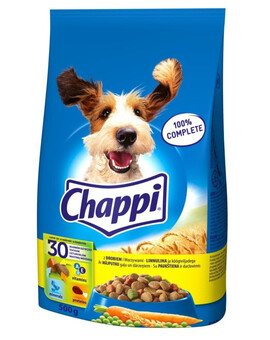 CHAPPI Pollame 500g Alimento secco per cani con pollame e verdure