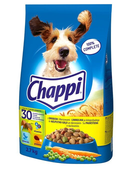 CHAPPI cibo secco per cani con pollame e verdure 2,7kg