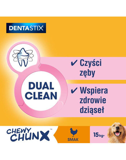 PEDIGREE Dentastix Chewy ChunX Maxi 5 x 68g - crocchette dentali per cani adulti di razza media e grande