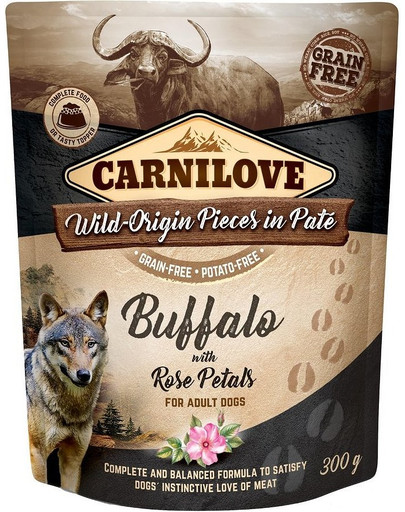 CARNILOVE Dog Paté Buffalo with Rose Petals 300g