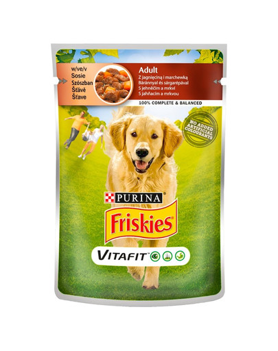 FRISKIES Vitafit Adult con agnello e carote in salsa 20x100g cibo umido per cani