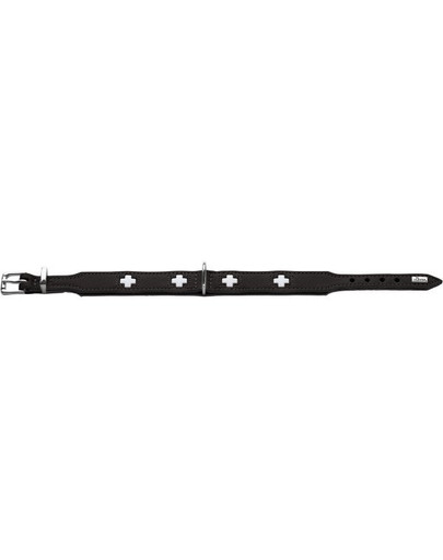 HUNTER Collare di cuoio svizzero taglia XS (32) 24-28,5/2,6 cm nero