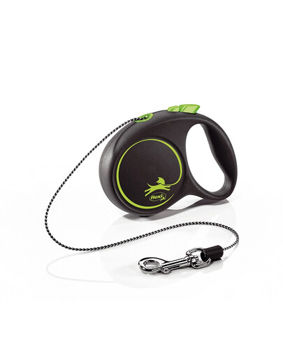 FLEXI Black Design XS Cord 3 m green guinzaglio automatico