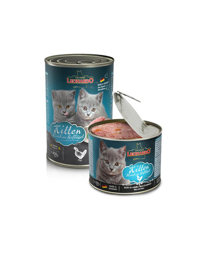 LEONARDO Quality Selection Kitten cibo umido per gattini con pollame 200g