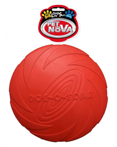 PET NOVA DOG LIFE STYLE Disco frisbee in gomma 22 cm rosso