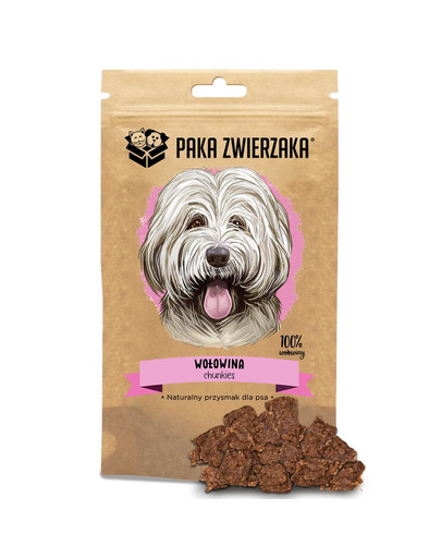 PAKA ZWIERZAKA Chunkies Manzo 100% 80 g di bocconcini naturali per cani