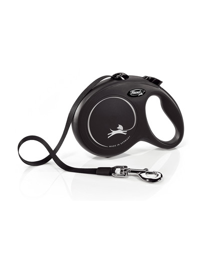 Guinzaglio automatico FLEXI NEW CLASSIC L 5m nastro nero