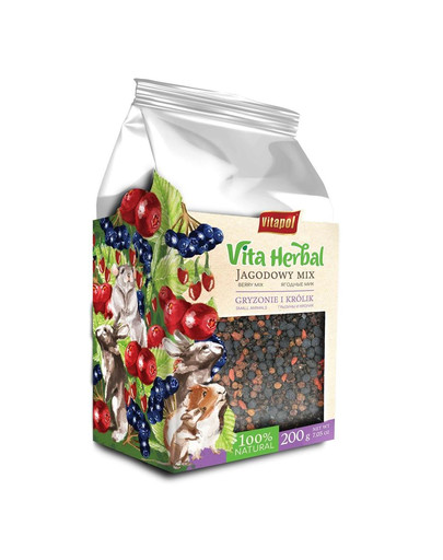 VITAPOL Vita Herbal Miscela complementare per roditorai e conigli Berry Mix 200 g