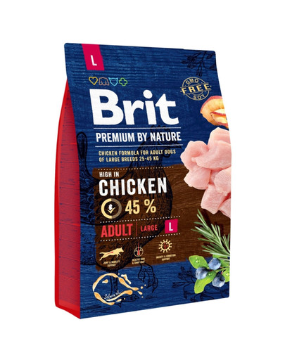 BRIT Premium By Nature Chicken Adult Large L 3kg