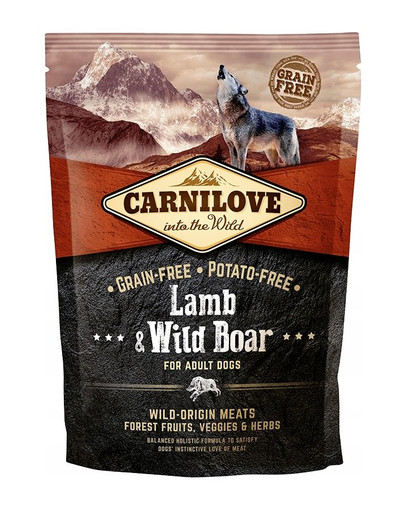 CARNILOVE cibo secco per cani Adult Agnello e Cinghiale 1,5 kg