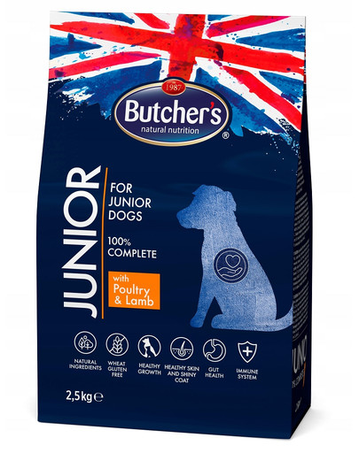 BUTCHER'S Functional Junior Dog Dry con pollo e agnello 2,5 kg 