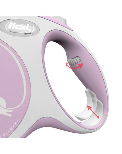 FLEXI New Comfort M Cord 8 m rose guinzaglio automatico
