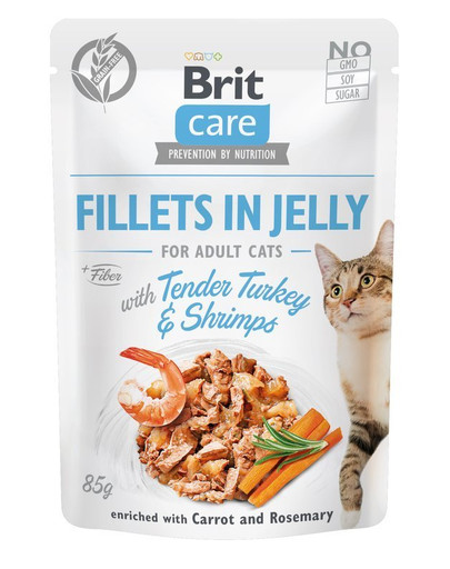BRIT Care Fillets in Jelly tacchino e gamberi 24 x 85 g