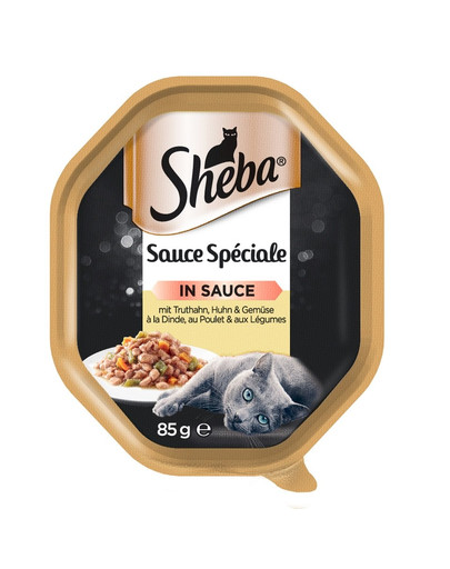 SHEBA Creazioni Speciali in Salsa con Tacchino, Pollo e Verdure 22x85g