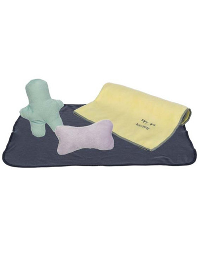 TRIXIE Set per Cuccioli Junior (coperta, 2 giocattoli, asciugamano)