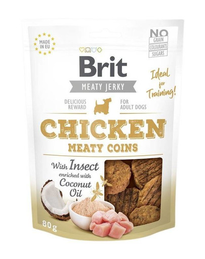 BRIT Jerky Chicken with Insect Meaty Coins 80 g