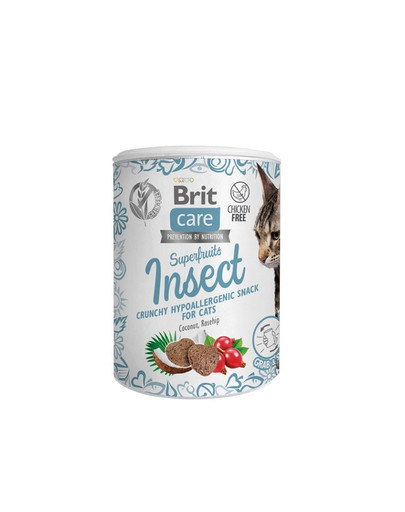 BRIT Care Cat Snack Superfruits insects croccantini per gatti con insetti 100 g