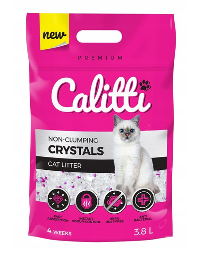 CALITTI Crystals Lettiera per gatti in silicone 15,2 l (4 pezzi x 3,8 l)