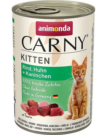 ANIMONDA Carny Kitten Manzo, pollo e coniglio 400 g