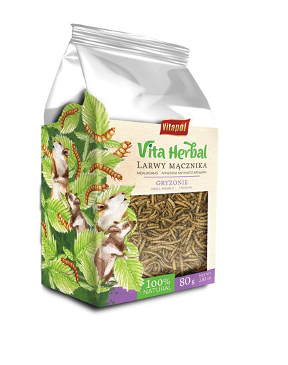 VITAPOL Vita Herbal Larve di mosca bianca per roditori 80 g