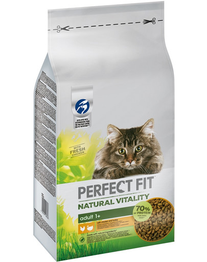 PERFECT FIT Natural Vitality con pollo e tacchino per gatti adulti 6 kg