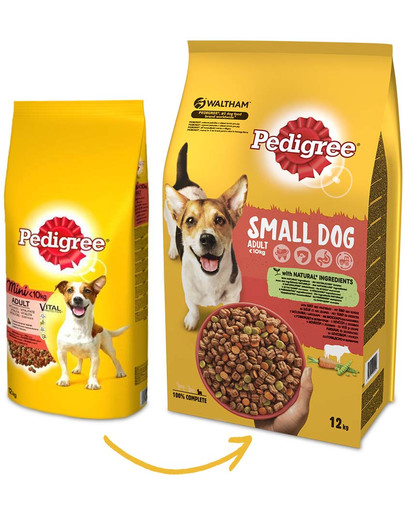 PEDIGREE Vital Protecion Adult (razze piccole) manzo e verdure 12 kg
