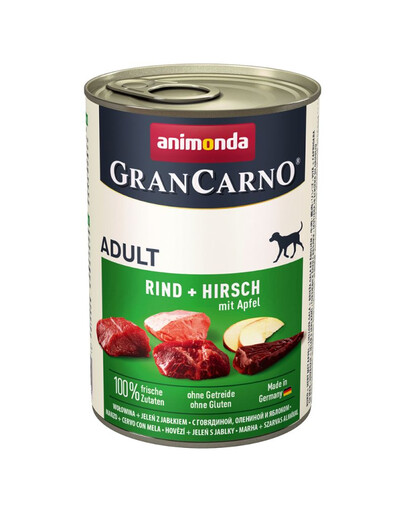 ANIMONDA GranCarno senza cereali 400 gr. - manzo e cervo con le mele