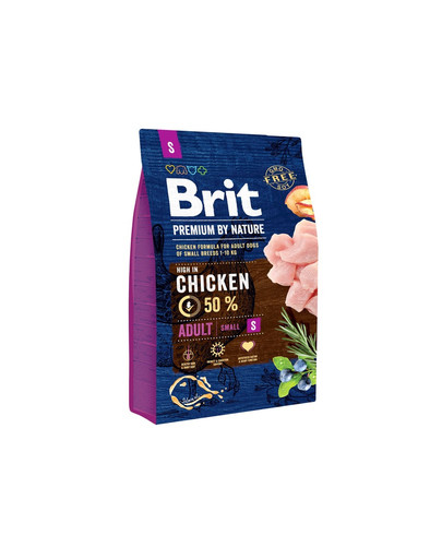 BRIT Premium By Nature Chicken Adult Small S 3kg