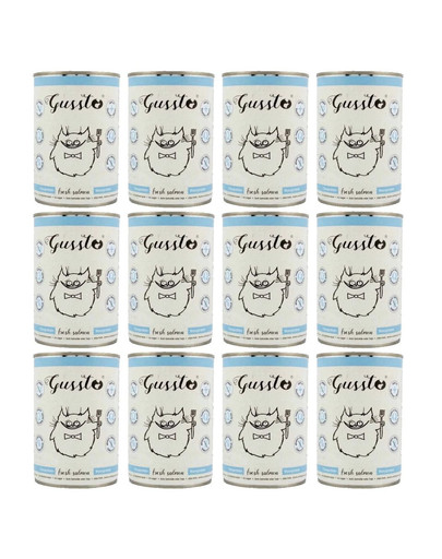 GUSSTO Cat Fresh Salmon 12x400g