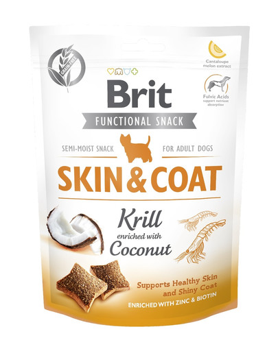 BRIT Care Dog Functional Snack skin&coat Krill 150 g trattamenti per la pelle e il pelo