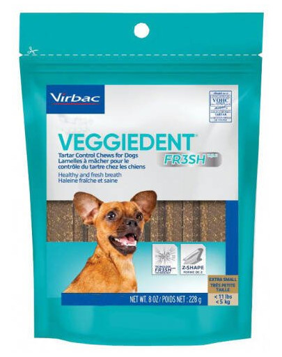 VIRBAC Veggiedent Fresh XS (<5 kg) masticatori per cani 15 pz.