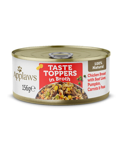 APPLAWS Taste Toppers Petto di pollo, fegato di manzo, zucca in brodo 156g