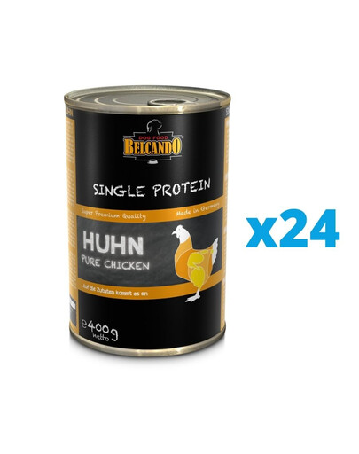 BELCANDO Single Protein Pollo 24 x 400g cibo umido per cani