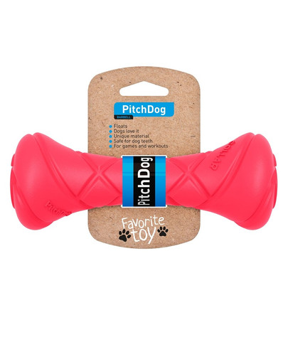 PULLER PitchDog Game barbell pink manubrio per cani rosa 7x19 cm