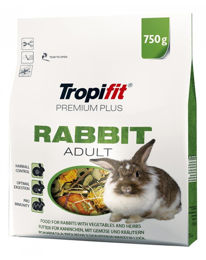 TROPIFIT Premium Plus RABBIT ADULT per coniglio 750g