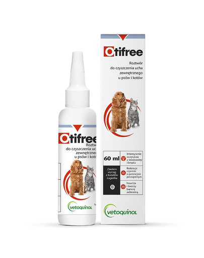 VETOQUINOL Otifree 60 ml Detergente auricolare per cani e gatti
