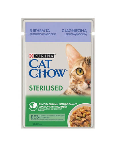 PURINA CAT CHOW Sterilizzato con agnello e fagiolini in salsa 26 x 85 g