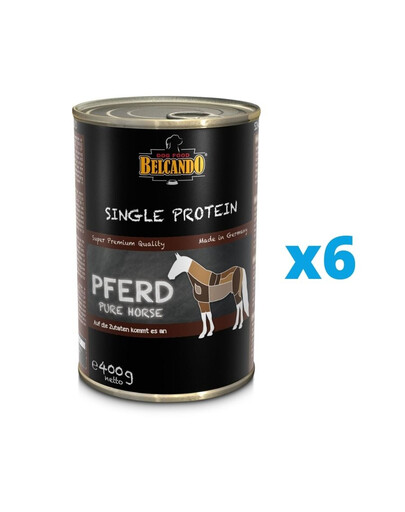 BELCANDO Single Protein Cavallo 6 x 400g cibo umido per cani