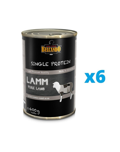 BELCANDO Single Protein Agnello 6 x 400g cibo umido per cani