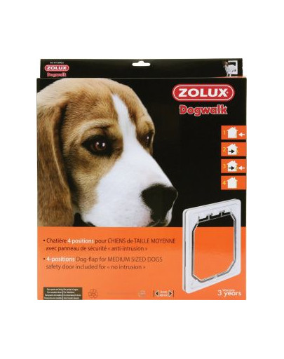 ZOLUX Porta a 4 posizioni per cani di taglia media, bianco