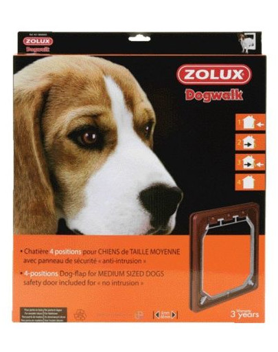 ZOLUX Porta a 4 posizioni per cani di taglia media marrone