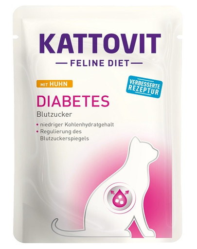KATTOVIT Feline Diet Diabetes Pollo 85g