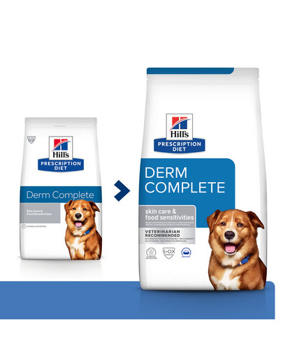 HILL'S Prescription Diet Canine Derm Complete 12 kg cibo per rinforzare la pelle del cane