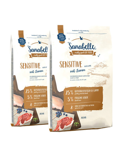 SANABELLE Sensitive agnello 20 kg (2 x 10 kg)