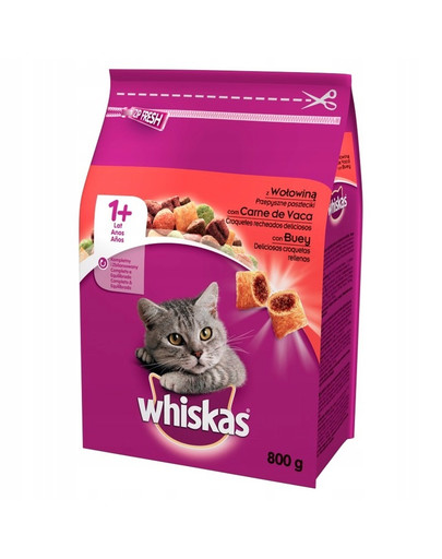 WHISKAS Adult Manzo 800g x 5